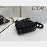Dior Or Mini Lady Dior Bag with Chain