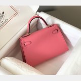 Top Hermes human handmade stichign Mini Kelly