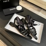 CC 26 Lambskin And Silk Flat Sandals