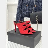 Top Quality YSL EMILIE mules in satin crepe