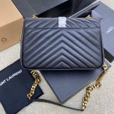 YSL Fake 392737 College Bag in Matelasse Leather
