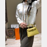 Top Hermes human handmade stichign Mini Kelly