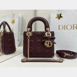 Dior Or Mini Lady Dior Bag with Chain