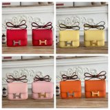Luxury Hermes handmade Stiching Constance Bag 18CM