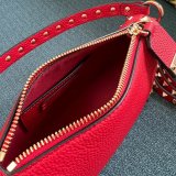 Small Rockstud Grainy Calfskin Crossbody Bag