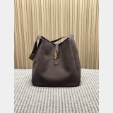 Saint Laurent Top 753837 Le 5 A 7 Supple Large In Grained Hobo Bag