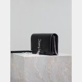 Luxury YSL KATE TASSEL Croco Vein Handbag