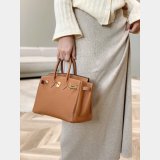 Top Hermes Birkin TOGO Leather Handbags 25CM