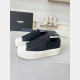Prada Lace-up Fabric Sneakers