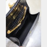 Luxury YSL KATE TASSEL Croco Vein Handbag