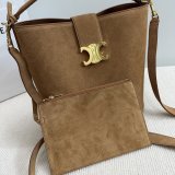7 Star Celine Triomphe Louise Bucket Bag 116613 Medium