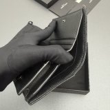 Saint Laurent MATELASSE compact zip around wallet