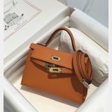 Top Hermes human handmade stichign Mini Kelly