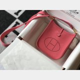 Hermes Evelyne Bag 17CM Clemence leather Lip Pink