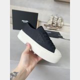 Prada Lace-up Fabric Sneakers