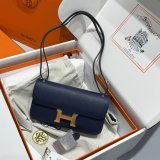 Luxury Hermes handmade Stiching Constance Elan Bag 24cm
