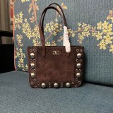 Top Valentino GARAVANI NELLCOTE TOTE  suede BAG SMALL