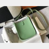 Hermes Mini Evelyne Bag Togo Leather Avocado Green