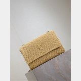 Designer Replica Saint Laurent Kate Clutch 553804 Raffia Bag
