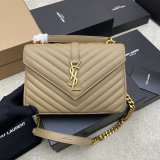 YSL Fake 392737 College Bag in Matelasse Leather