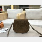 Marcie saddle bag in suede leather