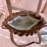 MIU MIU Women Joie Bag Suede Brown tote