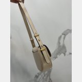 Prada Arke Leather Shoulder Bag With Flap