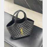 Saint Laurent Icare In Quilted Nappa Tote 858191 Black Bag