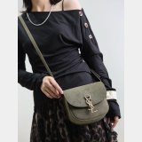 TOP Saint Laurent SUEDE Leather Kaia Small Satchel 619740