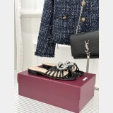 Women's slide with crystal Interlocking G Flat