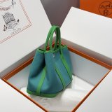 Top Hermes human handmade stiching Garden Party Bag 30cm