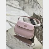 Small Prada Cleo brushed leather shoulder bag with flap