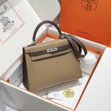 Best Hermes human handmade stiching bag Hass Epsom leather 25cm
