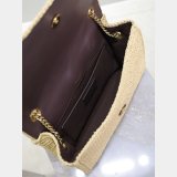 Designer Replica Saint Laurent Kate Clutch 553804 Raffia Bag