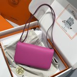 Luxury Hermes handmade Stiching Constance Elan Bag 24cm
