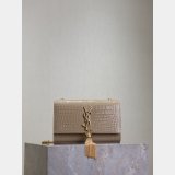 Luxury YSL KATE TASSEL Croco Vein Handbag