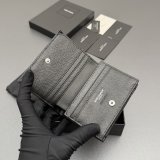 Saint Laurent MATELASSE compact zip around wallet