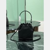 Luxury Prada Rivet Bucket Bag 1BE067