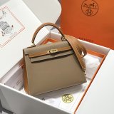 Best Hermes human handmade stiching bag Hass Epsom leather 25cm