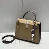 Best Hermes human handmade stiching bag Hass Epsom leather 25cm