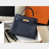Hermes Kelly 32cm Togo leather Navy Blue