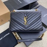 YSL Fake 392737 College Bag in Matelasse Leather