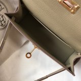Hermes Mini Kelly Replica Handbags Pigeon Grey