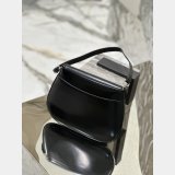 Small Prada Cleo brushed leather shoulder bag with flap