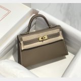 Luxury Hermes human handmade stiching Mini Kelly