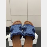 CELINE MARINA FRINGED MULE IN COTTON