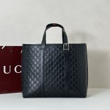 Gucci GG Emblem Large Tote Men Black 850218 Bag