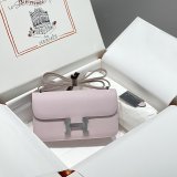 Perfect Hermes handmade Stiching Constance Elan Bag 24cm