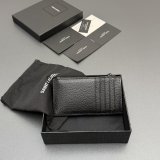 Saint Laurent CASSANDRE MATELASSE FRAGMENTS CARD CASE IN GRAIN LEATHER