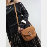 TOP Saint Laurent SUEDE Leather Kaia Small Satchel 619740